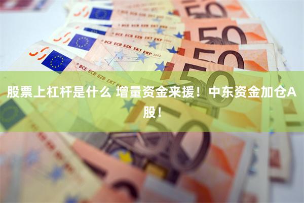 股票上杠杆是什么 增量资金来援！中东资金加仓A股！
