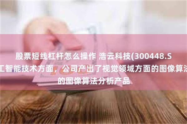 股票短线杠杆怎么操作 浩云科技(300448.SZ)：在人工智能技术方面，公司产出了视觉领域方面的图像算法分析产品