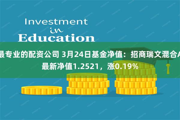 最专业的配资公司 3月24日基金净值：招商瑞文混合A最新净值1.2521，涨0.19%