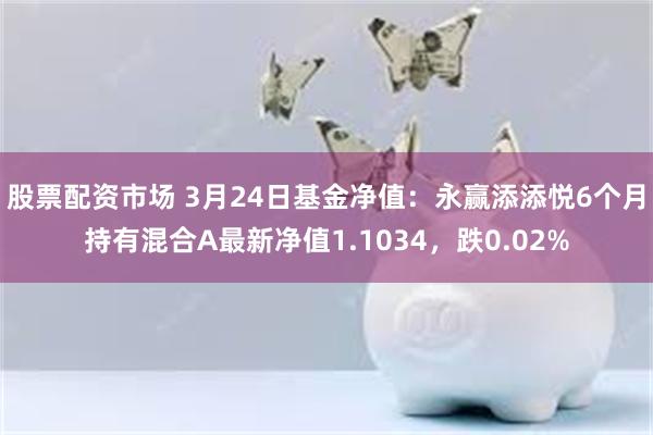 股票配资市场 3月24日基金净值：永赢添添悦6个月持有混合A最新净值1.1034，跌0.02%
