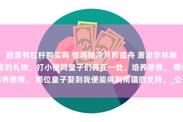 股票有杠杆购买吗 惊鸿错冷月照孤舟 萧凌宇林婉儿 我是南疆送给中原皇室的礼物，打小便同皇子们养在一处，培养感情。 哪位皇子娶到我便能得到南疆的支持。_公主_儿臣_皇帝