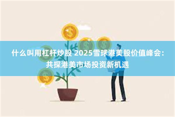 什么叫用杠杆炒股 2025雪球港美股价值峰会：共探港美市场投资新机遇